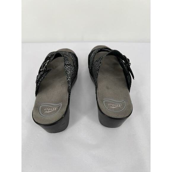 Dansko Sophie Spotted Glitter Sandals Clog Platform Heel Size 38 US 7.5-8 - Picture 10 of 10